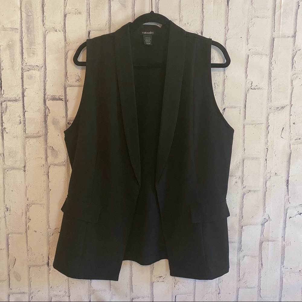 EUC Stoosh Open Front Black Vest